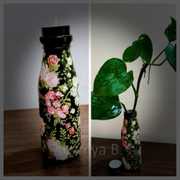 Decoupage Bottle Floral Pattern ₹ 500